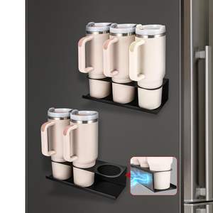 Organizador de Botellas de Agua para Vasos Stanley de 30 y 40 oz, Organizador Metálico para Vasos Stanley con Imán para Refrigerador, Cocina y Gabinete - Product Image 1