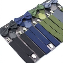 Bretelles personnalisées pour homme adulte, 3,5 cm, avec pinces antidérapantes élastiques pour pantalon de costume et chemise - Product Image 6