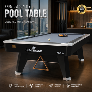 American Premium Alpha Tournament Standard Snooker Billiard <b>Table</b> Solid Slate Bed Plywood Custom Specifications Real Leather OEM - Product Image 1