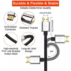 Câble HDMI 4k certifié plaqué or 2.0 compatible 4K 60Hz 2160p 1080p cordon tressé HDR ARC HDTV pour PS 3/4/5 - Product Image 4