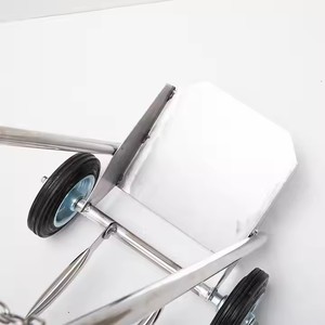 Chất lượng cao y tế thép không gỉ oxy xi lanh Xe đẩy CuộN <span class=keywords><strong>container</strong></span> với bốn bánh OEM tùy chỉnh được sử dụng trong các bệnh viện - Product Image 4