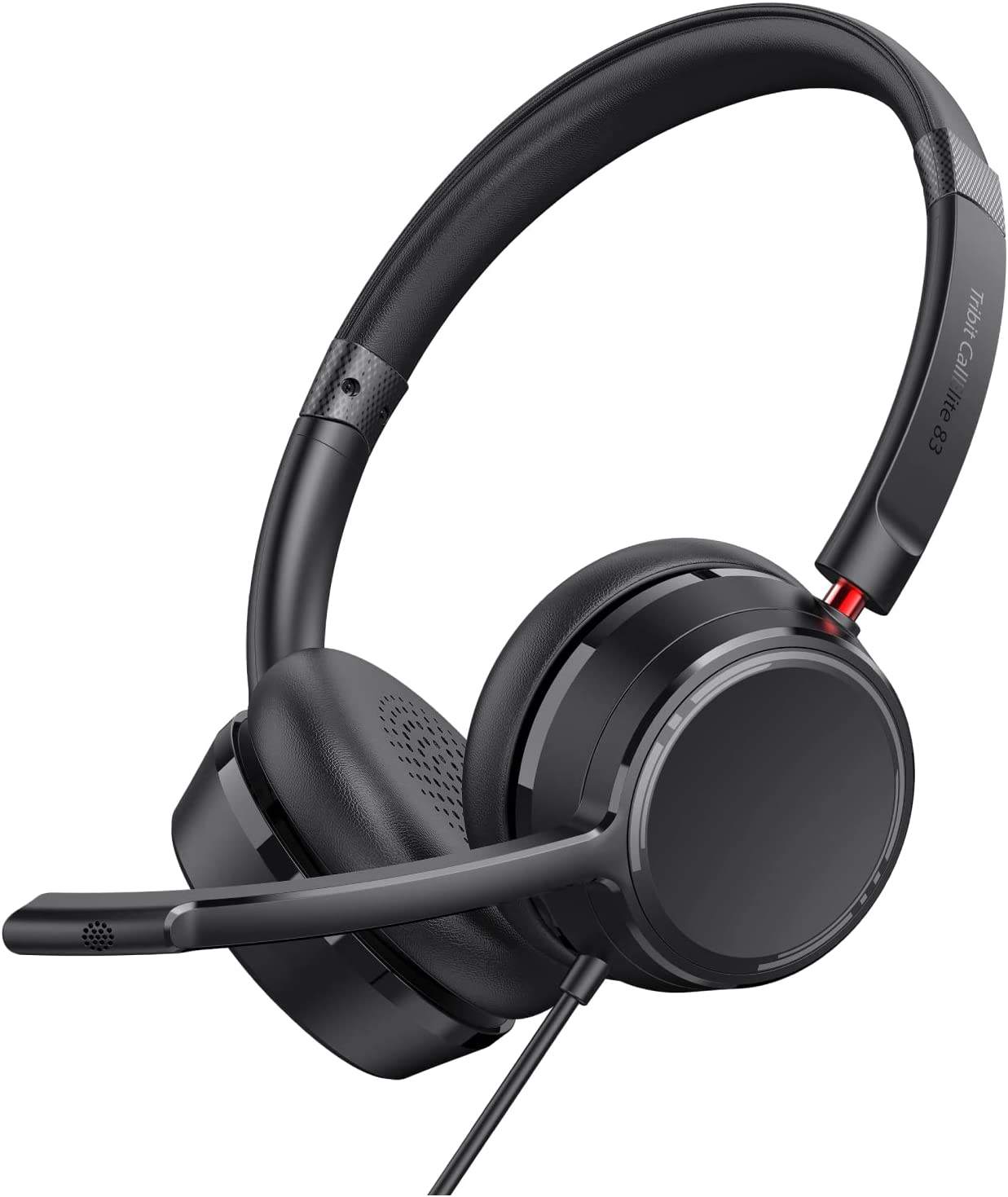 Tribit USB Headset with Microphone, Jack 2-In-1 Computer