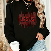 Transfert de strass personnalisé sur le thème du christianisme, motif thermocollant pour T-shirts
