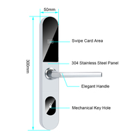 Cerradura Electrónica Inteligente para Puerta de Habitación de Hotel con Tarjeta Magnética RFID, Diseño Delgado, con Sistema de Software Gratuito