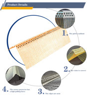 Perles d'angle en PVC avec maille de fibre de verre intégrée pour cloison sèche et mur de plaques de plâtre pour le plâtrage et la protection des coins