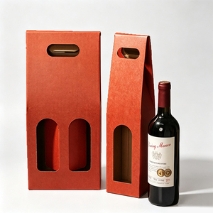 Caja <span class=keywords><strong>de</strong></span> Embalaje <span class=keywords><strong>de</strong></span> Papel Ecológica para Vino Tinto, Bolsa <span class=keywords><strong>de</strong></span> Transporte <span class=keywords><strong>de</strong></span> Vino <span class=keywords><strong>de</strong></span> Papel Kraft, Caja <span class=keywords><strong>de</strong></span> Almacenamiento <span class=keywords><strong>de</strong></span> Vino para Una o Dos Botellas - Product Image 2