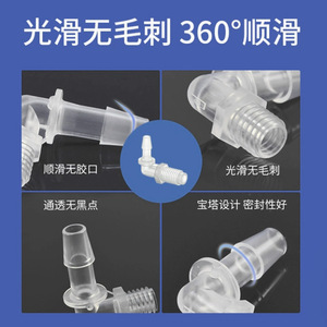 Conector de rosca externa tipo L Chang'en de 1/4 pulgada, adaptador de codo de ángulo recto con púas para tubería de plástico flexible y rígida - Product Image 3