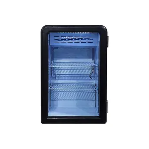 Meisda SC68A OEM68L飲料ディスプレイワイン冷蔵庫スーパーマーケットラウンドコーナーデザインカウンタートップクーラー