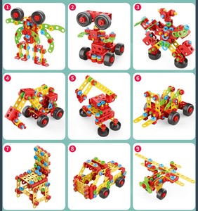 288pcs DIY Plastic Puzzle Toy STEM Focus Twist <b>Block</b> <b>Building</b> Set Assembly Game for Kids Boys Gift Packaged in Bag - Product Image 4