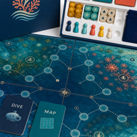 Jeu de société d'exploration océanique personnalisé, jeu de stratégie de table en carton imprimé en couleur, jeu de classe pour la cohésion d'équipe
