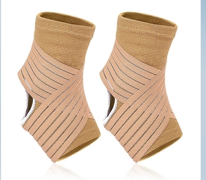 Soporte <span class=keywords><strong>de</strong></span> <span class=keywords><strong>tobillo</strong></span> trenzado <span class=keywords><strong>de</strong></span> compresión <span class=keywords><strong>de</strong></span> Spandex ligero y transpirable - Product Image 1