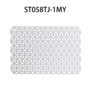 Napperon en métal avec logo personnalisable bon marché en gros Tapis de table de mariage en PVC Tapis de table de décoration rectangulaire découpé - Product Image 2