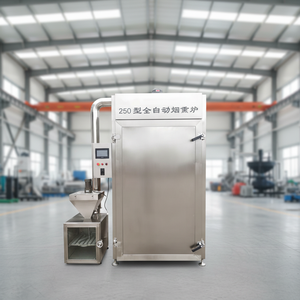 Four à fumage industriel automatique haute performance pour viande, saucisses, bacon, <span class=keywords><strong>jambon</strong></span>, capacité <span class=keywords><strong>de</strong></span> 30, 50, 100, 250 kg - Product Image 1