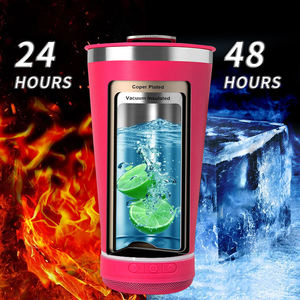 Vaso de acero inoxidable de doble pared de 17oz con abrebotellas <span class=keywords><strong>Hq</strong></span> Music BT altavoz taza elegante taza inteligente para beber para viajes - Product Image 3