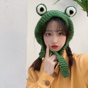 <span class=keywords><strong>Bonnet</strong></span> <span class=keywords><strong>grenouille</strong></span> moelleux pour femmes hiver câble tricoté oreillette tricot <span class=keywords><strong>grenouille</strong></span> bandeau casquettes Slouchy chaud bonnets pour voyage - Product Image 1