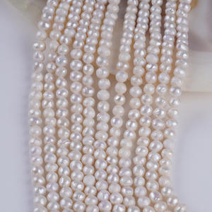 Vente directe d'origine : Perles rondes d'eau douce naturelles de 5-6 mm, perles semi-finies AK, disponibilité en gros - Product Image 2