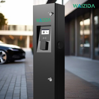 Cargador de Vehículos Eléctricos de 44kW con Doble Conector, Poste de Carga Montado en Pedestal para Estacionamientos Comerciales