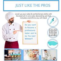 Wil Ton Ama Zon Venta caliente 220 PCS Kit completo de decoración de pasteles Suministros para hornear Herramientas de decoración de pasteles de panadería