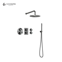 Mélangeur de douche de salle de bain chaud et froid dissimulé de haute qualité système de douche thermostatique robinet mural en acier inoxydable SUS304