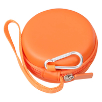 Étui de transport portable en EVA rigide avec fermeture éclair et logo personnalisé, doublure douce, couleur orange, vente en gros directe d'usine
