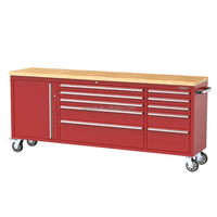 Armoire à outils roulante noire de 84 pouces OEM pour ateliers de mécanique avec roulettes robustes, 15 tiroirs et rangement en acier personnalisé