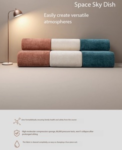 Sofá Modular en Forma <span class=keywords><strong>de</strong></span> Silbato, Listo para Usar, Estilo Nórdico, Tapizado en Tela, para Sala <span class=keywords><strong>de</strong></span> Estar - Product Image 2