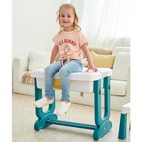 Blocs de construction en plastique multifonctionnels DIY Ensemble de table et de chaises d'école pour enfants Apprentissage éducatif Design moderne