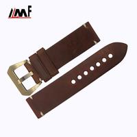 Bracelet de montre minimaliste vintage en cuir de veau italien, cousu main, en acier inoxydable, épaisseur 4 mm, largeur multi-bandes, nouvelle mode