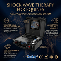 Diga adiós al dolor equino con nuestra máquina de terapia de ondas de choque sin medicamentos para una rápida recuperación muscular en caballos de carreras.