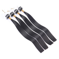 Extensions de cheveux brésiliens Remy à micro-boucles, double épaisseur, toutes couleurs, sans chaleur, sans colle, réutilisables, anneaux ajustables, installation facile