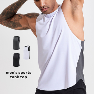 Vêtements de sport pour hommes, col en V, légers, respirants, en tricot à carreaux, avec logo personnalisé en gros - Product Image 1