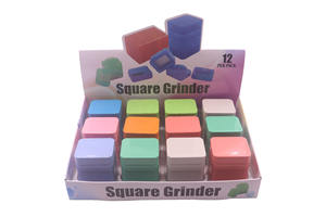 Nuevo Molinillo Manual Cuadrado Biodegradable de Plástico de 4 Capas <span class=keywords><strong>Funway</strong></span> SLM001 para Hierbas y Tabaco, Accesorios con Logotipo Personalizado, Venta al Por Mayor - Product Image 3