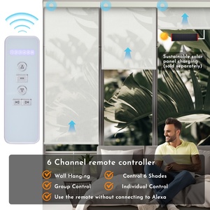 Persianas de ventana inalámbricas Persianas enrollables motorizadas Smart Buy con control remoto de 6 canales - Product Image 3