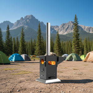 <span class=keywords><strong>Stufa</strong></span> <span class=keywords><strong>a</strong></span> Pellet Ecologica per Esterni di Ultima Generazione, Design Moderno per Riscaldamento Interno e Uso in Cucina - Product Image 1