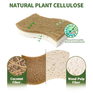 Esponjas de Cocina Biodegradables Naturales, Esponja de Fibra de Coco, Estropajo Ecológico de Secado Rápido - Product Image 2