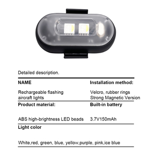 JHS Mini Flashing Anti-Collision Wireless Remote RGB Strobe Warning LED Underglow Pod <strong>Lights</strong> for Motorcycle Car Bicycle Drone - Product Image 3