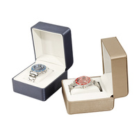 Boîte de rangement en cuir pu pour montre, petite montre en rouleau, boîte à bijoux pour femmes, insert de fibre, stylo, boîtes d'emballage cadeau