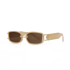 2023 Bulk Buy Funky Sunglasses Retro Vintage Fashion Shades Plastic Small Rectangle Sunglasses For Men For Women