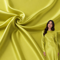 Tissu satiné double face imitation acétate 97% polyester 3% élasthanne 180GSM, brillance lumineuse pour robe, chemisier, tenue de soirée, 150cm