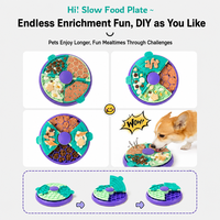 Gamelle anti-glouton pour animaux de compagnie, bol d'alimentation ludique pour chiens et chats, base antidérapante, PP de qualité alimentaire, léger, pliable, portable, ralentit la vitesse d'eating