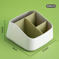 Support de télécommande en bambou à 3 emplacements avec boîte de rangement de bureau à double niveau, organisateur de télévision et de téléphone et support domestique