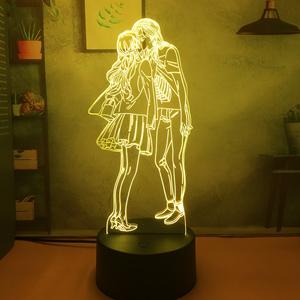 Coeur 3D Acrylique Enfants Lampe De Table De Chevet LED Je T'aime 7 Couleurs Tactile Veilleuse Petite Amie Saint Valentin Cadeau D'anniversaire - Product Image 5