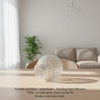 Abat-jour en verre en forme de boule, style industriel, méditerranéen, côtier, traditionnel chinois, minimaliste, pour lampe suspendue, pièce de rechange