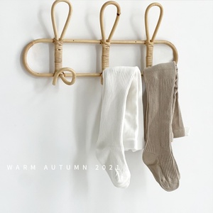 Nouveau produit fille bas pantalon coton bébé printemps automne princesse couleur unie Double aiguille enfants collants plus épais en gros - Product Image 3