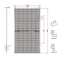 Module solaire bifacial à double verre demi-cellule Panneau solaire 610W DS Technology