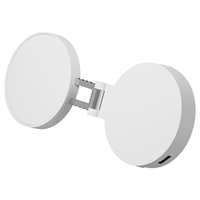 Lumière annulaire LED pour selfie de téléphone portable magnétique avec miroir intégré à rotation de 180 degrés, étanche/antichoc, design pliable