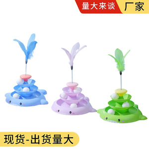 Whale Cat Spinner Toy Sky <b>Blue</b> Cartoon Manual Boredom Buster Pet Interactive Plaything - Product Image 4