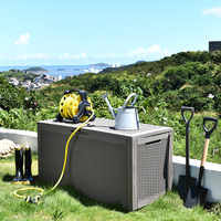Jardin à domicile, jardin de cour, jouets de jardin, mobilier de patio, organisation et rangement, grande boîte de rangement en résine pour terrasse