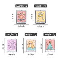 Cartas de Tarot esmalte Pin el amante la estrella broche solapa insignia joyería regalo para Fans amigos al por mayor