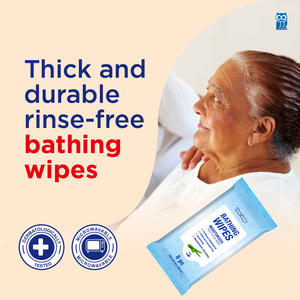 Lingettes pour le <span class=keywords><strong>bain</strong></span> Biokleen OEM, 8 pièces/paquet, extra grandes, pour adultes, lingettes pour le <span class=keywords><strong>bain</strong></span> des patients - Product Image 4